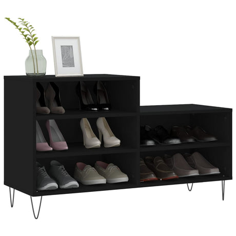 Vidaxx Schuhschrank 102x36x60 cm lackiertes Holz schwarz