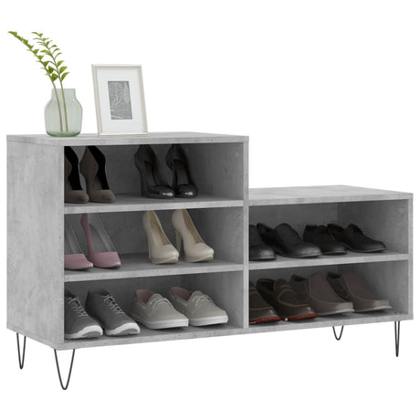 Vidaxx Schuhschrank 102x36x60 cm Holzwerkstoff betongrau