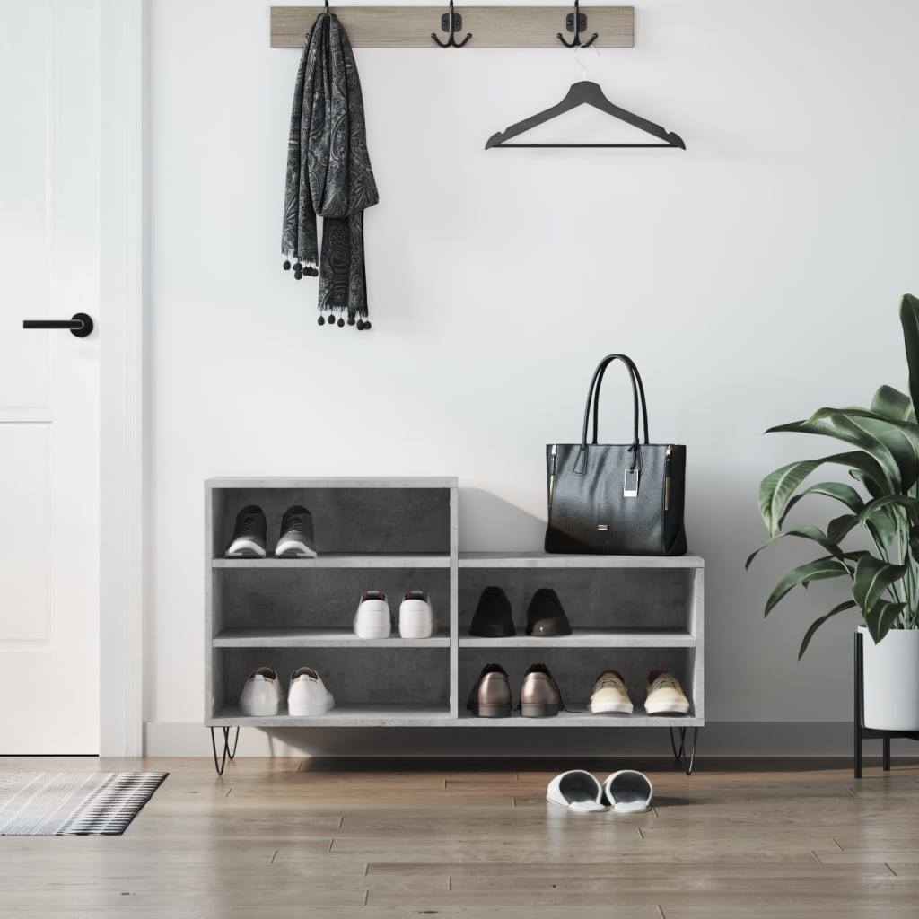 Vidaxx Schuhschrank 102x36x60 cm Holzwerkstoff betongrau