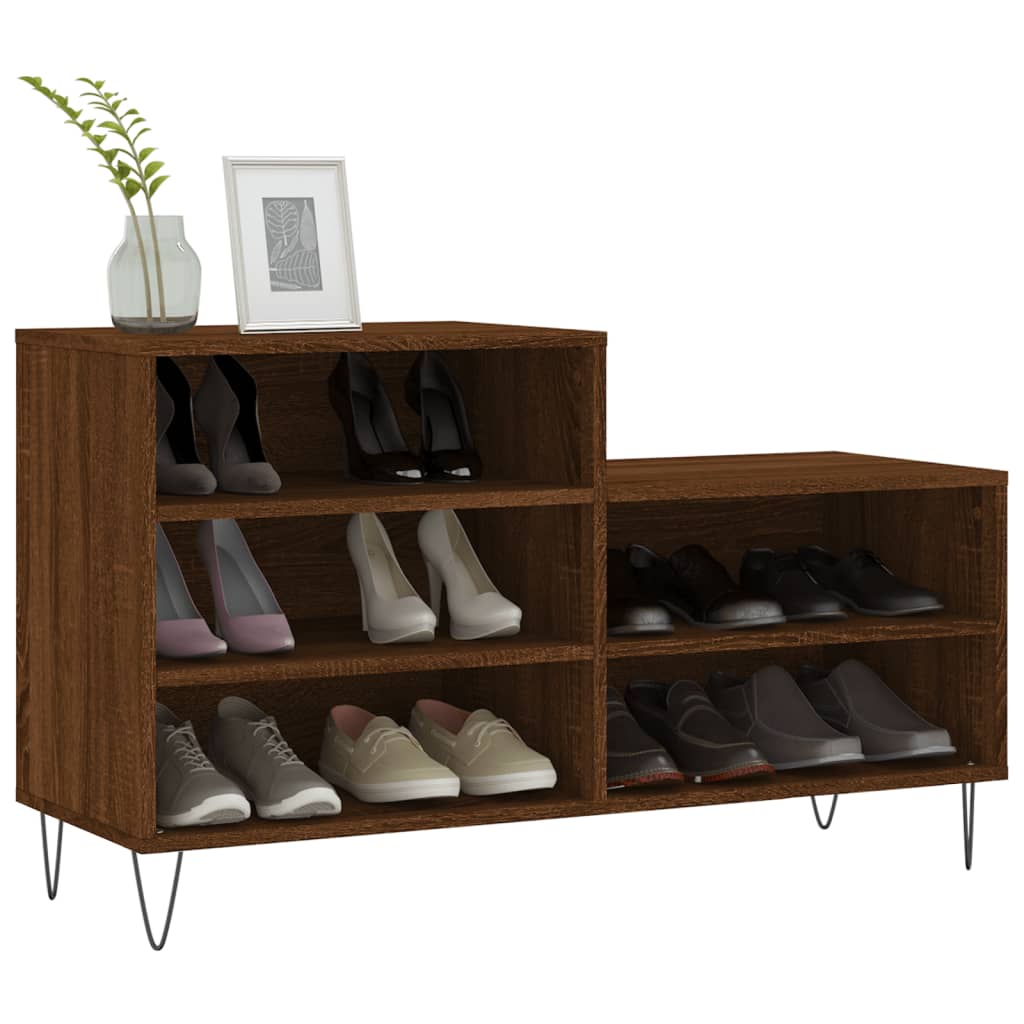 Vidaxx Schuhschrank 102x36x60 cm, fertige Holzfarbe, braune Eiche