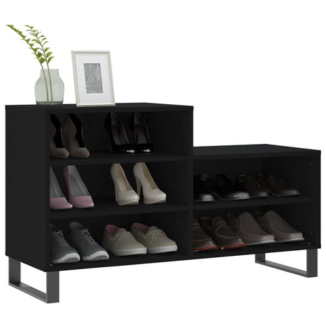 Vidaxx Schuhschrank 102x36x60 cm lackiertes Holz schwarz