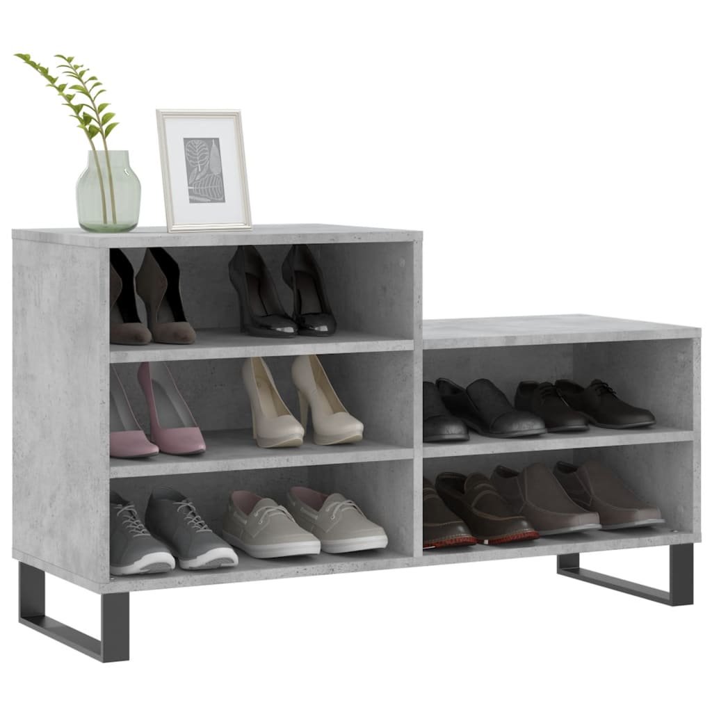 Vidaxx Schuhschrank 102x36x60 cm Holzwerkstoff betongrau