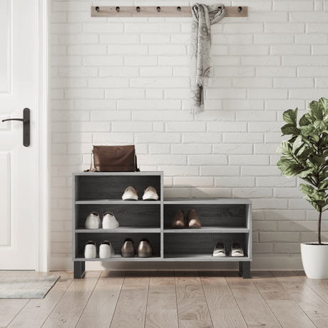 VidaXL Schuhschrank 102x36x60 cm Holzwerkstoff Sonomagrau