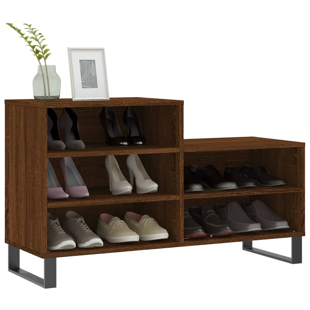 Vidaxx Schuhschrank 102x36x60 cm, fertige Holzfarbe, braune Eiche