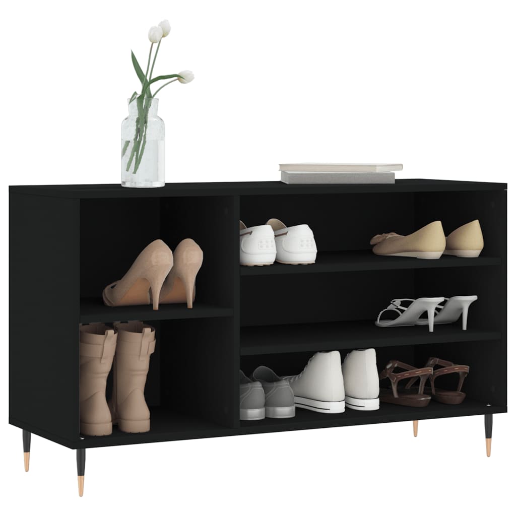 Vidaxx Schuhschrank 102x36x60 cm lackiertes Holz schwarz