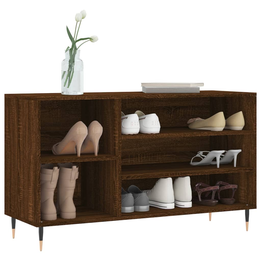 Vidaxx Schuhschrank 102x36x60 cm, fertige Holzfarbe, braune Eiche