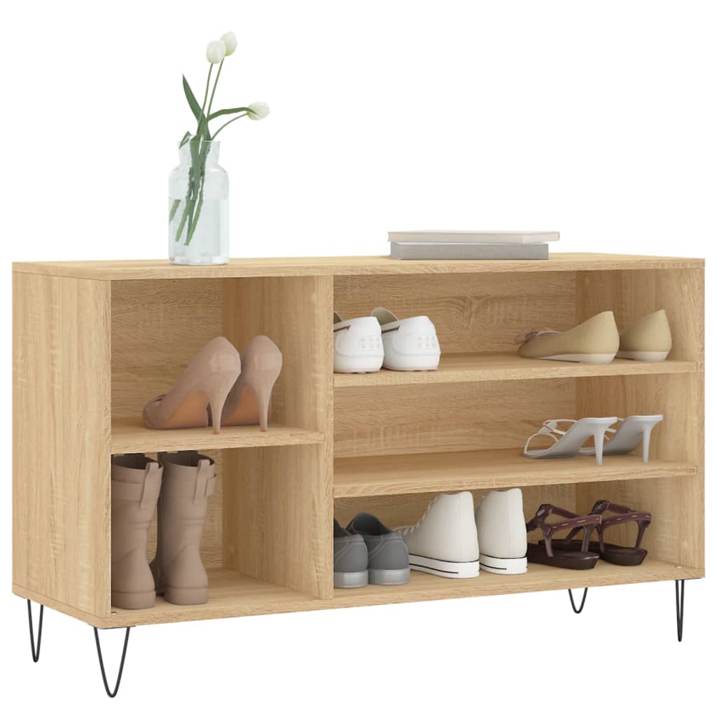 VidaXL Schuhschrank 102x36x60 cm Holzwerkstoff Sonoma-Eiche