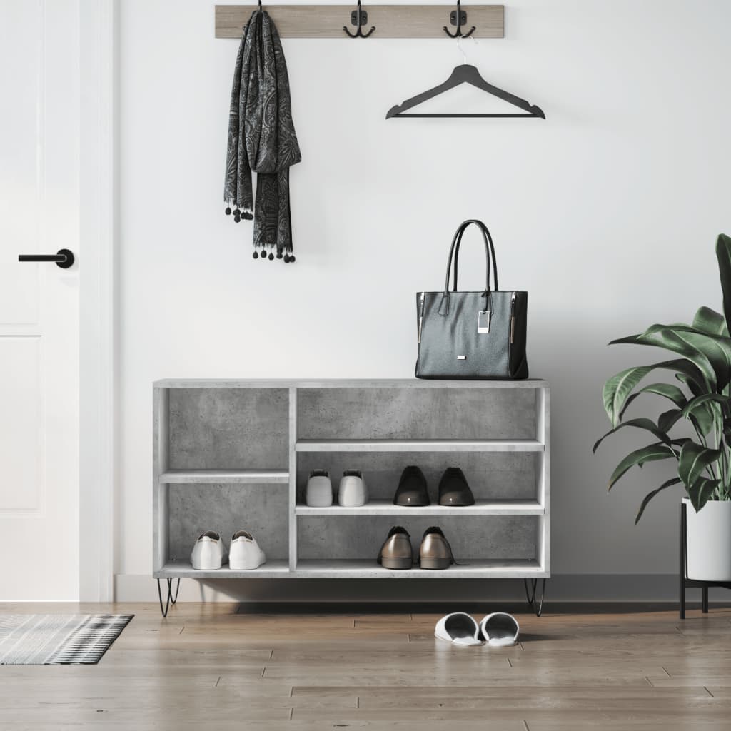 Vidaxx Schuhschrank 102x36x60 cm Holzwerkstoff betongrau