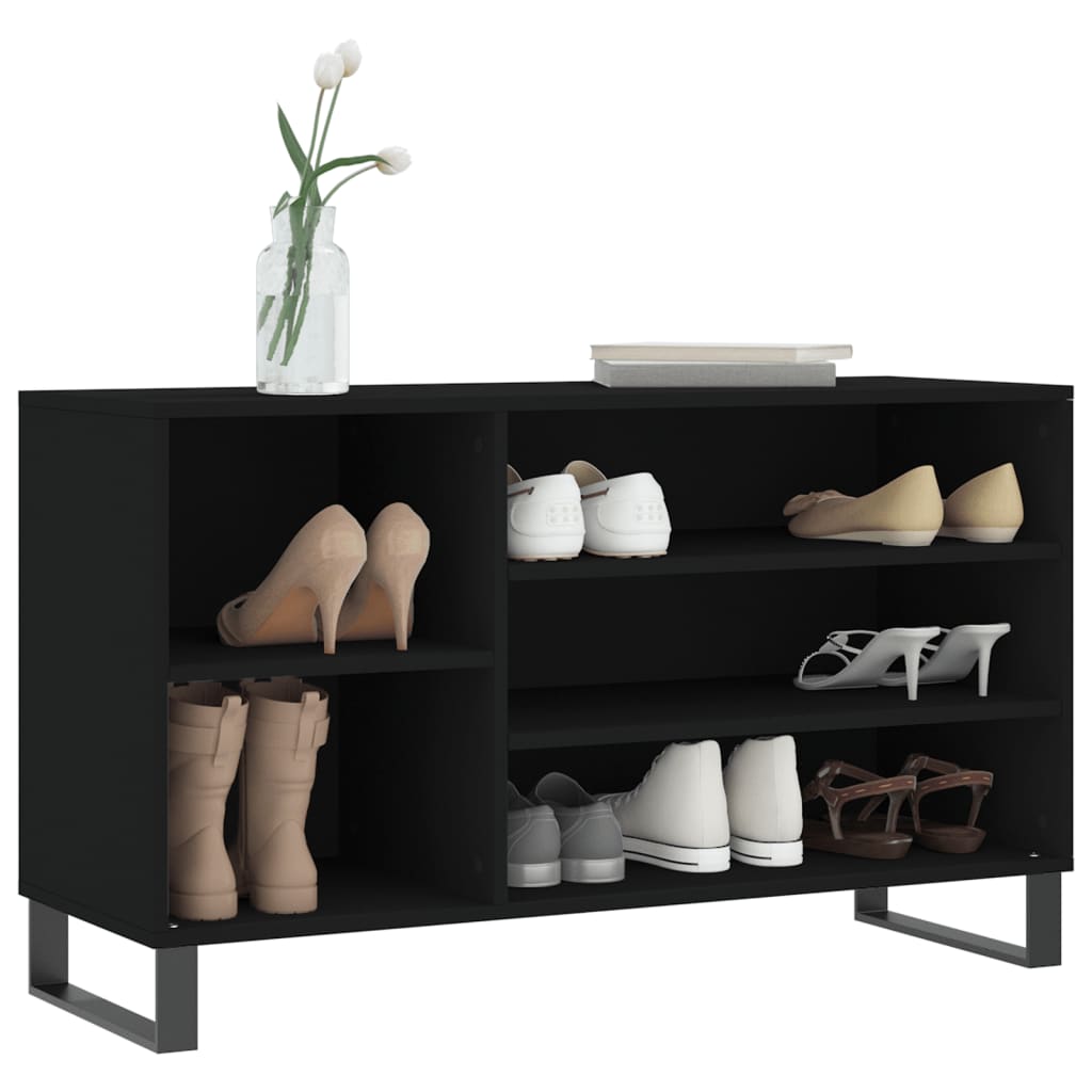 Vidaxx Schuhschrank 102x36x60 cm lackiertes Holz schwarz