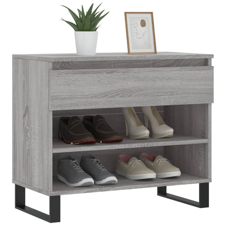 VidaXL Schuhschrank 70x36x60 cm Holzwerkstoff Sonomagrau