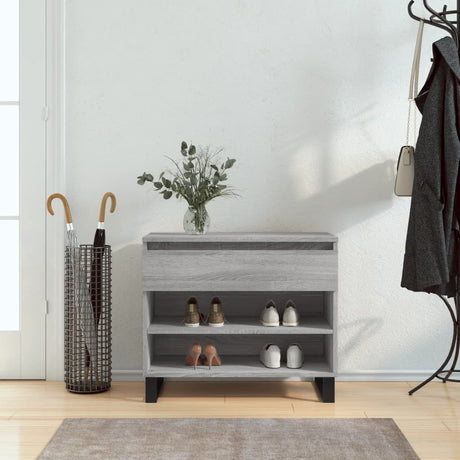 VidaXL Schuhschrank 70x36x60 cm Holzwerkstoff Sonomagrau