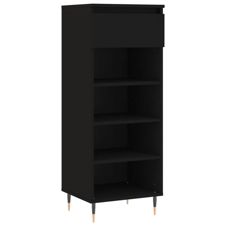 Vidaxx Schuhschrank 40x36x105 cm lackiertes Holz schwarz