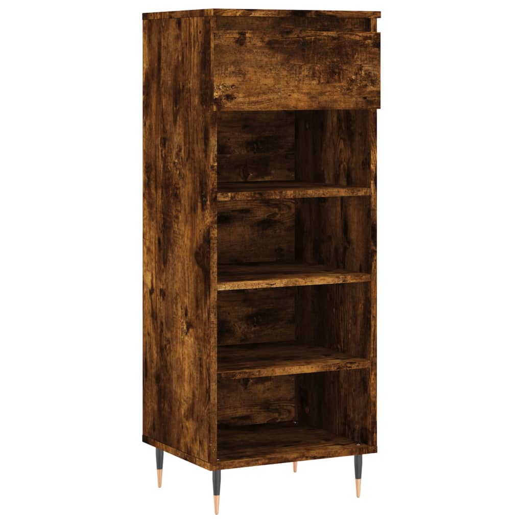 Vidaxx Schuhschrank 40x36x105 cm verarbeitetes Holz, geräucherte Eiche