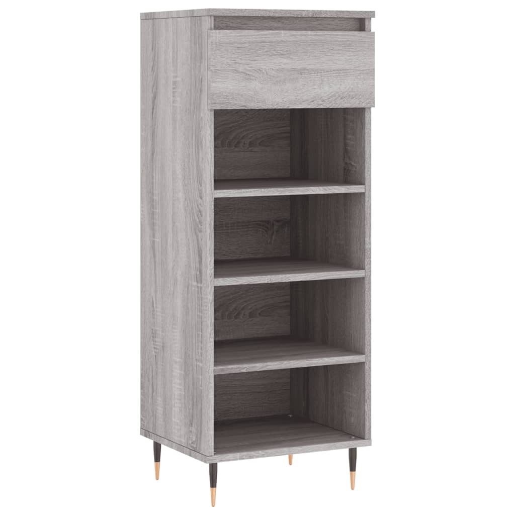 VidaXL Schuhschrank 40x36x105 cm Holzwerkstoff Sonoma grau