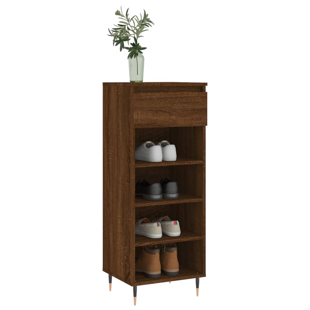 Vidaxx Schuhschrank 40x36x105 cm, fertige Holzfarbe, braune Eiche
