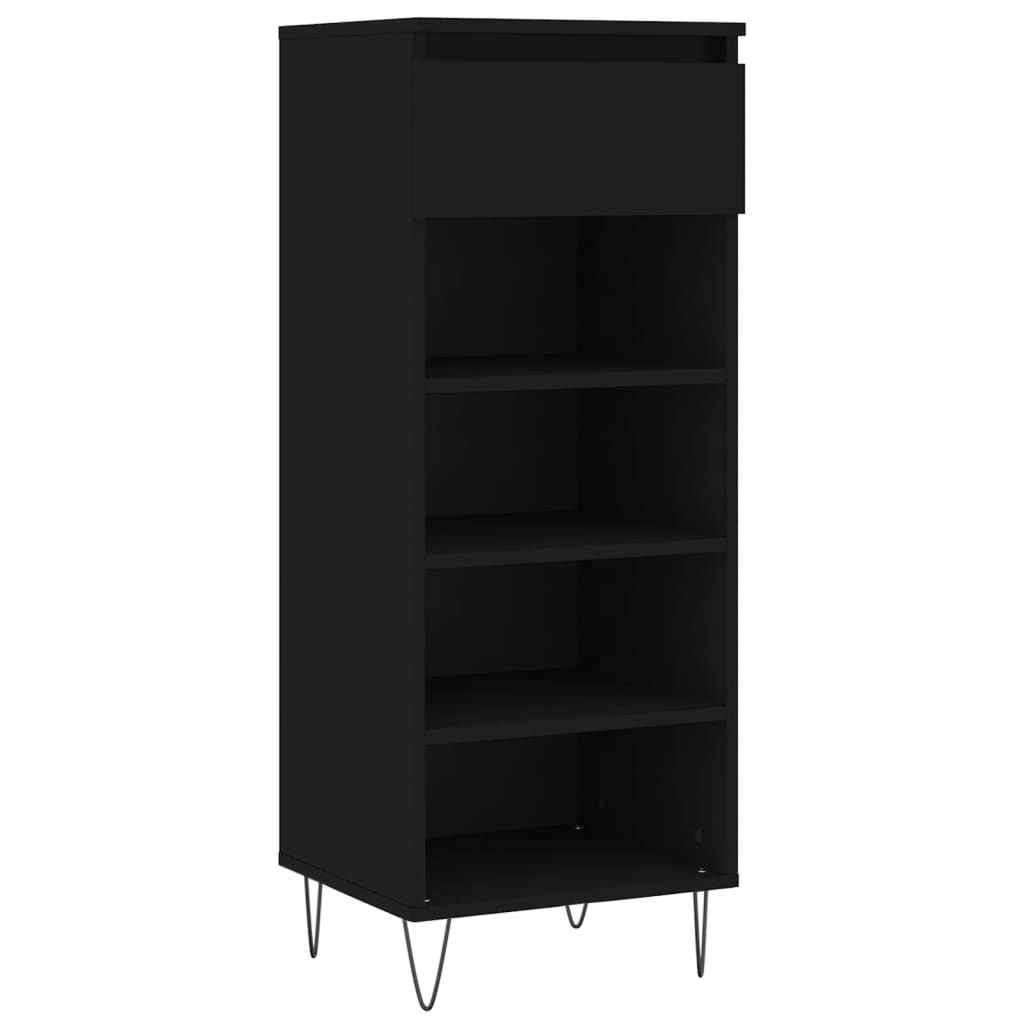 Vidaxx Schuhschrank 40x36x105 cm lackiertes Holz schwarz