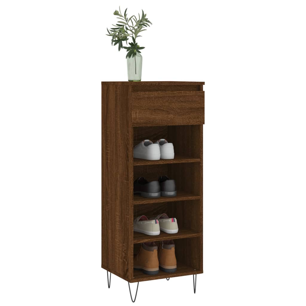 Vidaxx Schuhschrank 40x36x105 cm, fertige Holzfarbe, braune Eiche