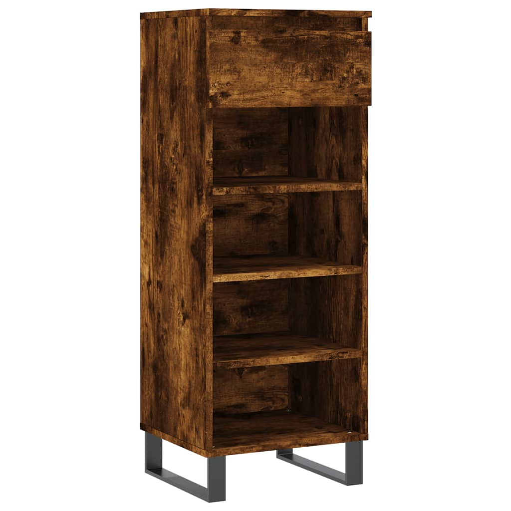Vidaxx Schuhschrank 40x36x105 cm verarbeitetes Holz, geräucherte Eiche