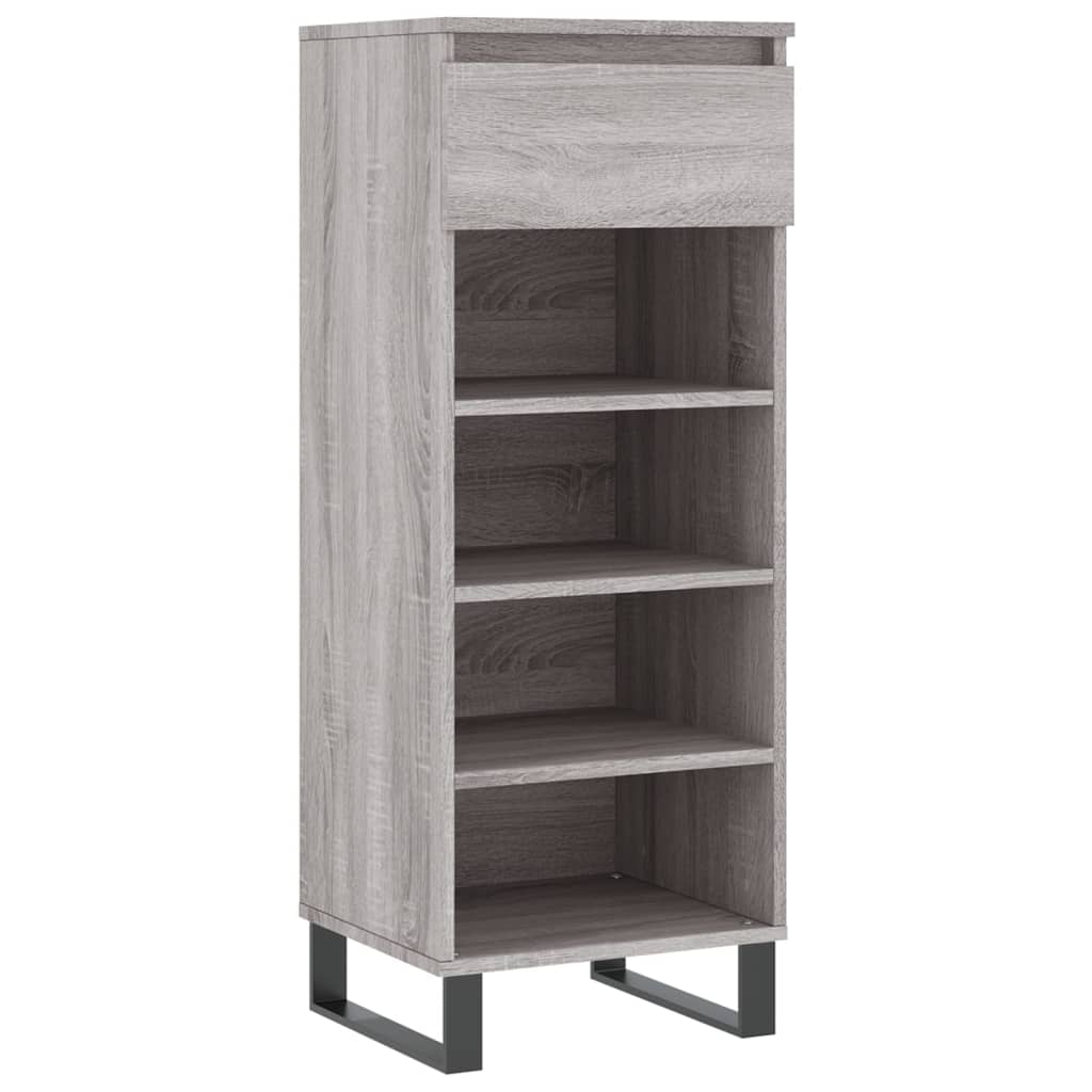 VidaXL Schuhschrank 40x36x105 cm Holzwerkstoff Sonoma grau