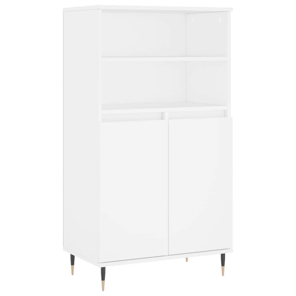 Vidaxl hoge kast 60x36x110 cm bewerkt hout wit