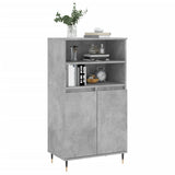 Vidaxl hoge kast 60x36x110 cm bewerkt hout betongrijs
