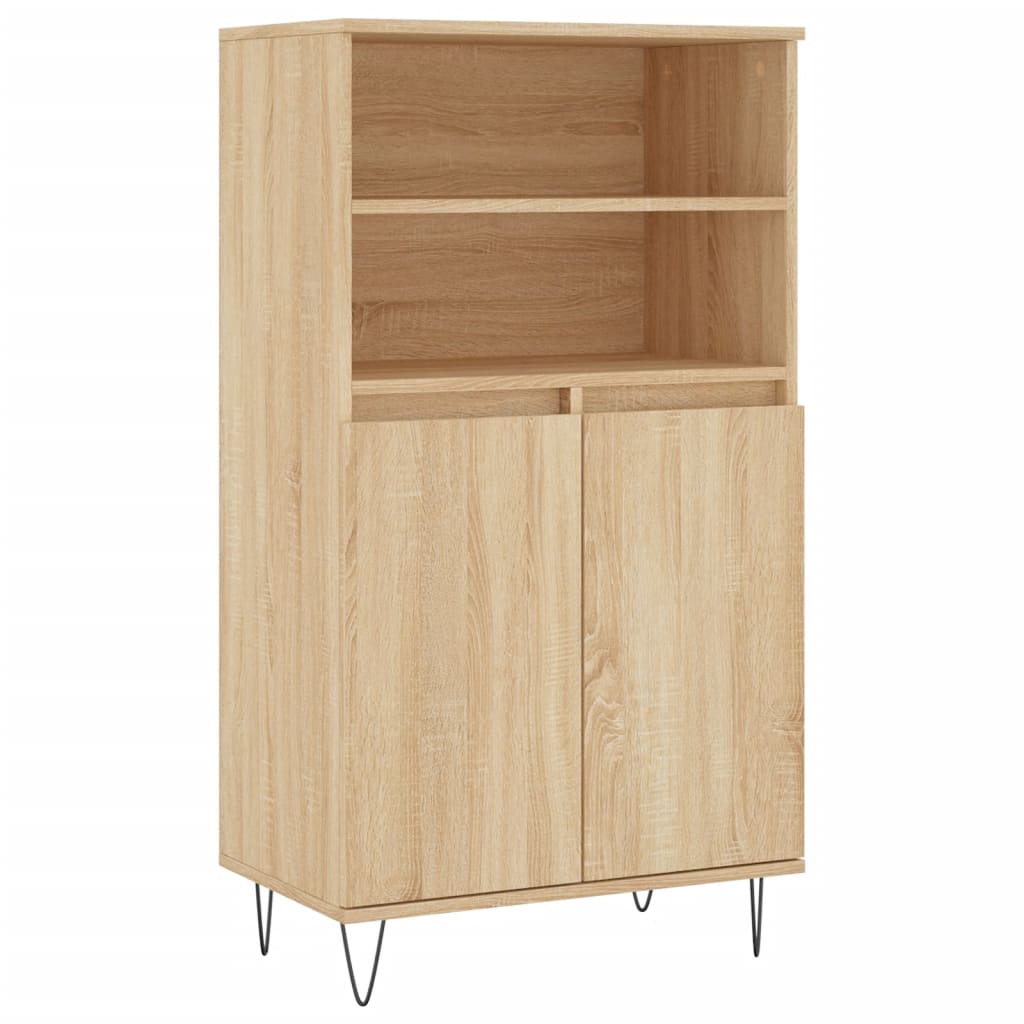 Vidaxl hoge kast 60x36x110 cm bewerkt hout sonoma eikenkleurig