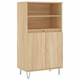Vidaxl hoge kast 60x36x110 cm bewerkt hout sonoma eikenkleurig