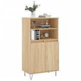Vidaxl hoge kast 60x36x110 cm bewerkt hout sonoma eikenkleurig