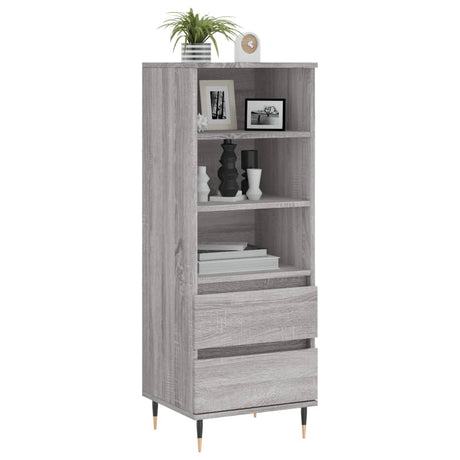 Vidaxl hoge kast 40x36x110 cm bewerkt hout grijs sonoma