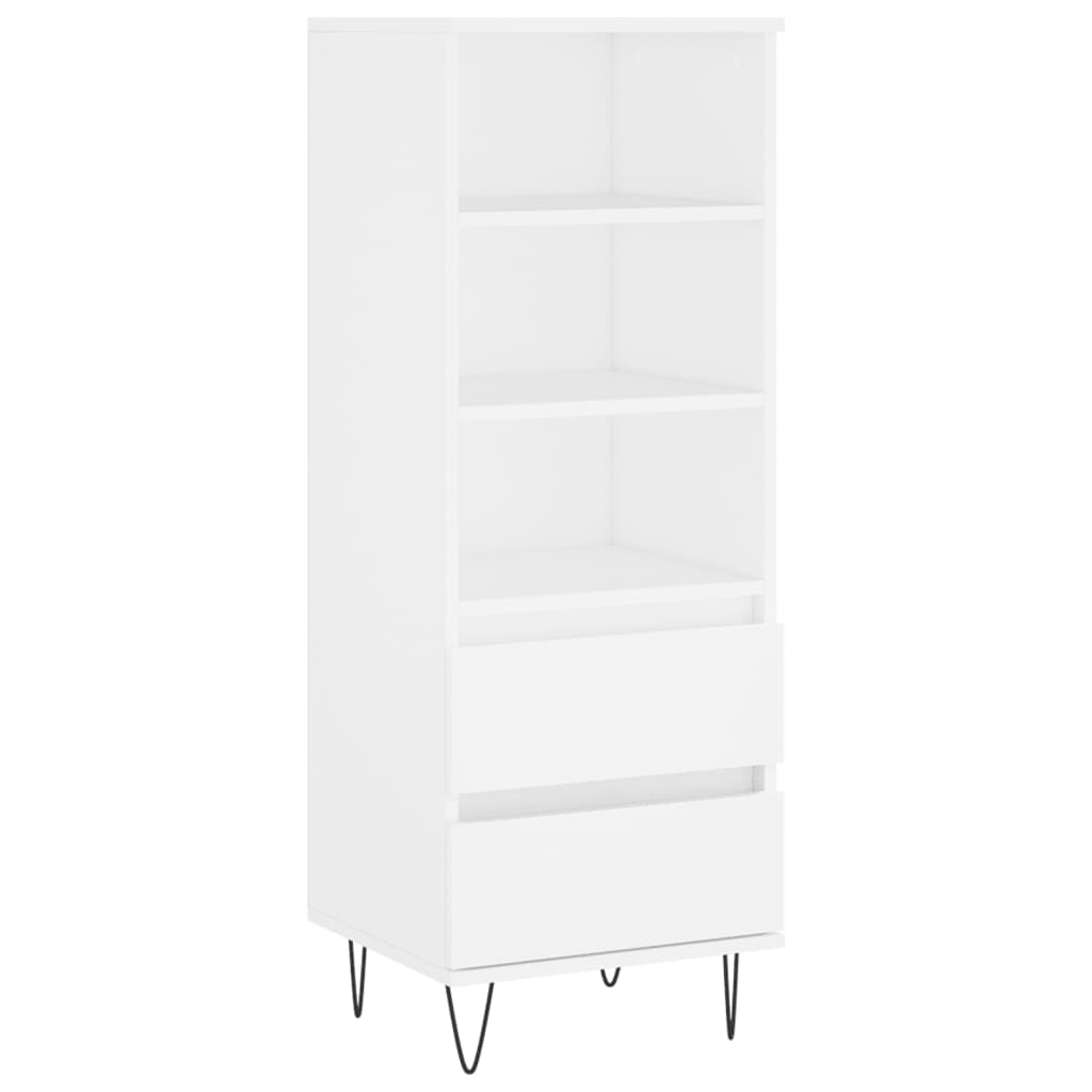 Vidaxl hoge kast 40x36x110 cm bewerkt hout wit