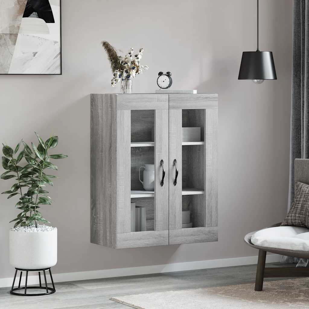 Vidaxl wandkast 69,5x34x90 cm bewerkt hout grijs sonoma eikenkleurig