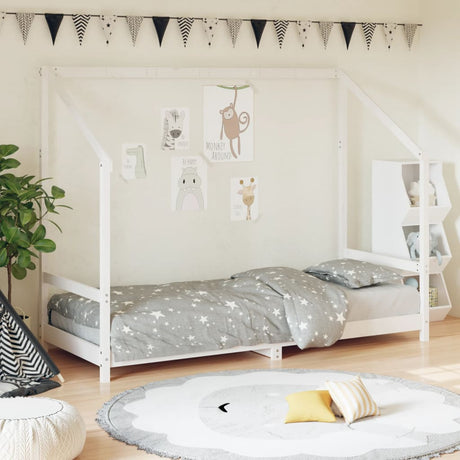 Vidaxl kinderbedframe 80x200 cm massief grenenhout wit