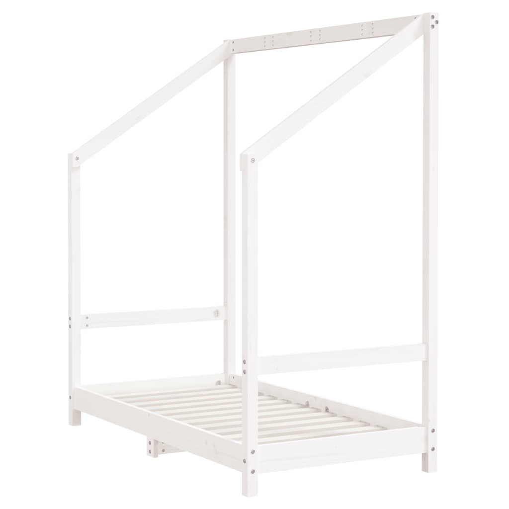 Vidaxl kinderbedframe 70x140 cm massief grenenhout wit