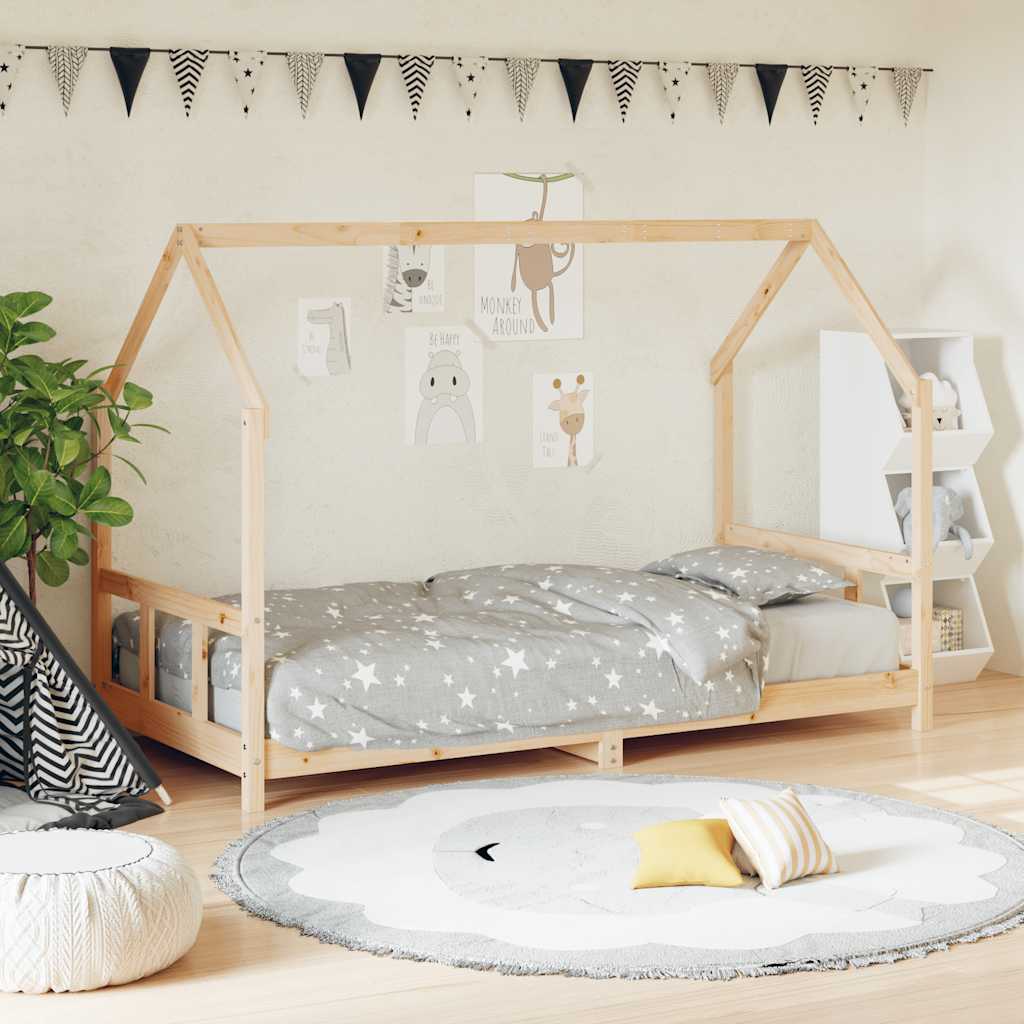 Vidaxl kinderbedframe 90x200 cm massief grenenhout