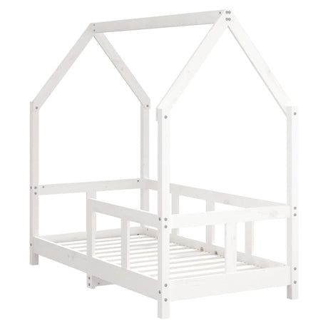 Vidaxl kinderbedframe 70x140 cm massief grenenhout wit