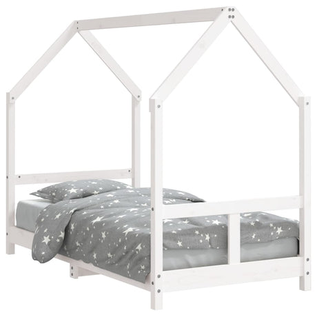 Vidaxl kinderbedframe 80x160 cm massief grenenhout wit