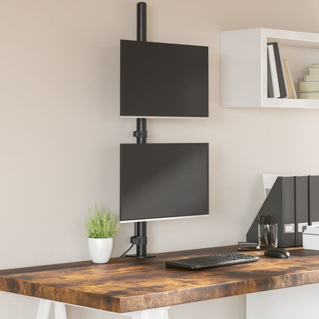 Vidaxl Monitorständer doppelt VESA 75 100 mm Stahl schwarz