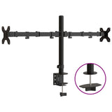 Vidaxl Monitorständer doppelt VESA 75 100 mm Stahl schwarz