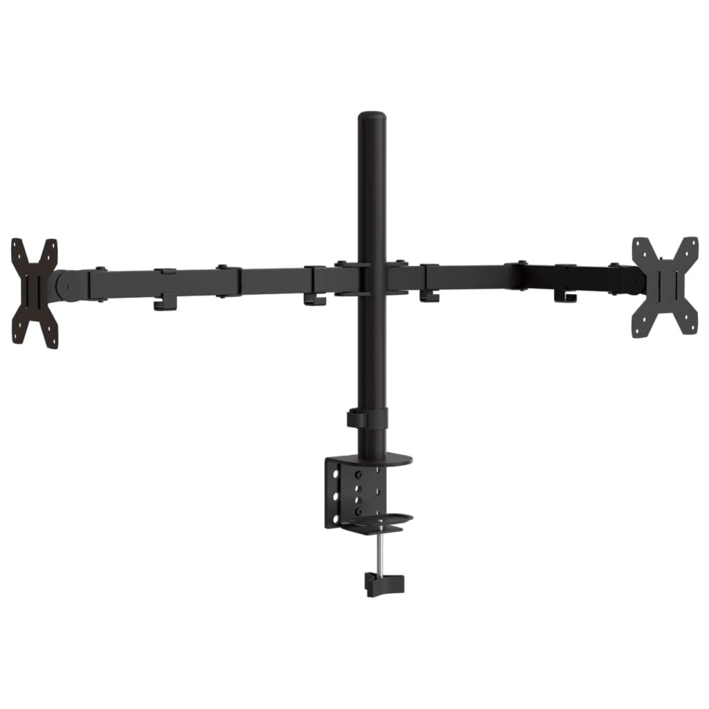 Vidaxl Monitorständer doppelt VESA 75 100 mm Stahl schwarz