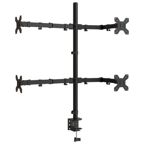 VidaXL Monitorhalterung VESA 75 100 mm schwarzer Stahl