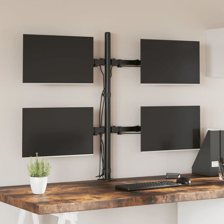 VidaXL Monitorhalterung VESA 75 100 mm schwarzer Stahl