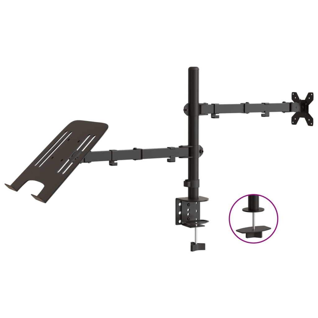 VidaXL Monitorhalterung VESA 75 100 mm schwarzer Stahl