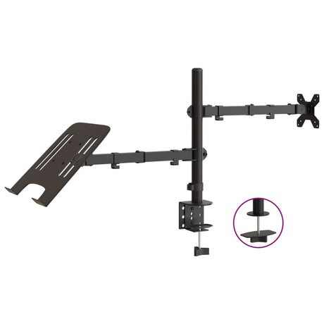 VidaXL Monitorhalterung VESA 75 100 mm schwarzer Stahl