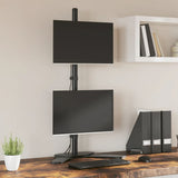 Vidaxl Monitorständer doppelt VESA 75 100 mm Stahl schwarz