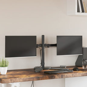 Vidaxl Monitorständer doppelt VESA 75 100 mm Stahl schwarz
