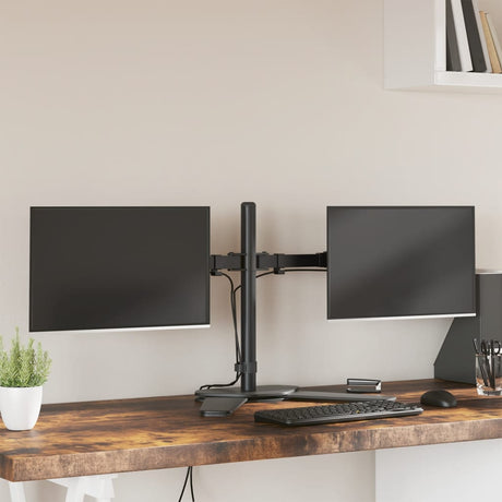 Vidaxl Monitorständer doppelt VESA 75 100 mm Stahl schwarz