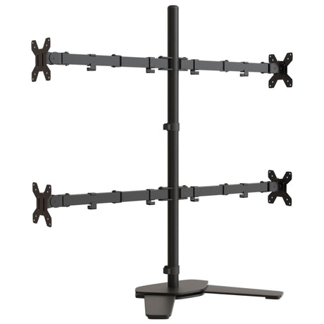 VidaXL Monitorhalterung VESA 75 100 mm schwarzer Stahl