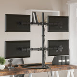 VidaXL Monitorhalterung VESA 75 100 mm schwarzer Stahl