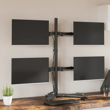 VidaXL Monitorhalterung VESA 75 100 mm schwarzer Stahl