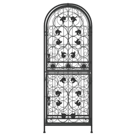 Vidaxl wijnrek voor 41 flessen 45x36x120 cm smeedijzer zwart
